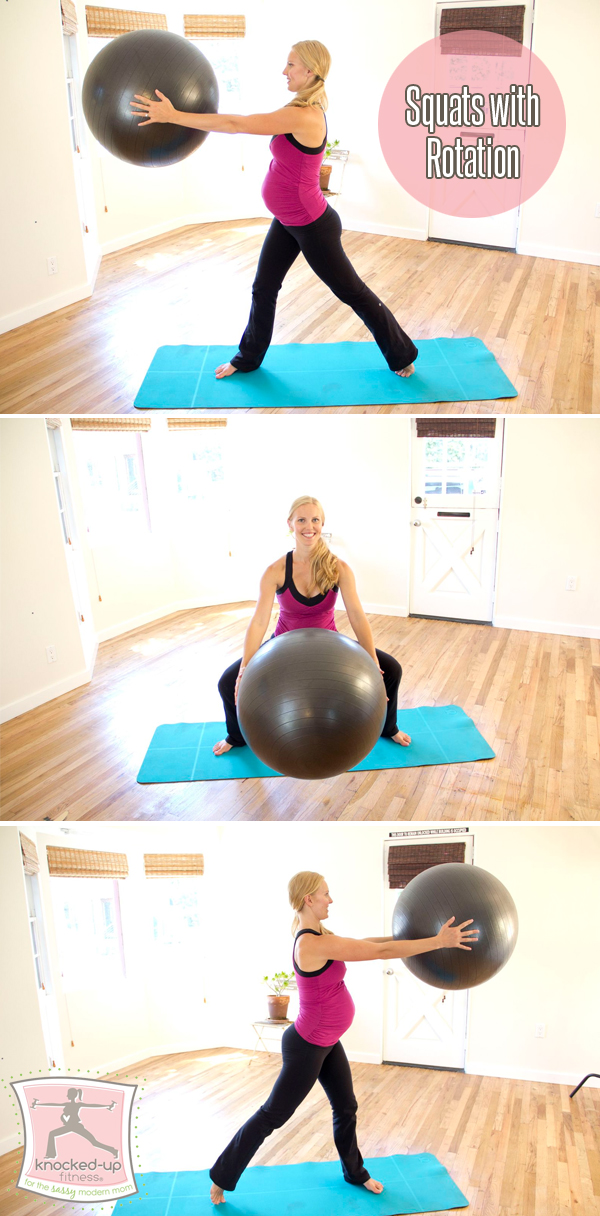 Prenatal & Postnatal Exercise: Squats with Rotation - Knocked-Up