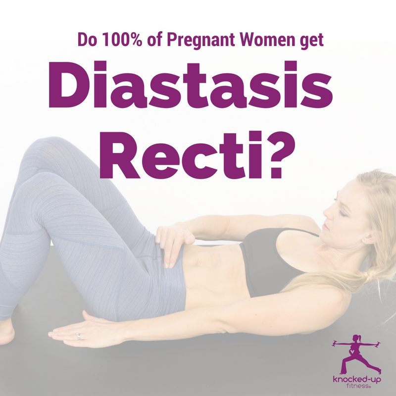 picture of a woman doing an ab workout with title Do 100% of Pregnant Women get diastasis recti?