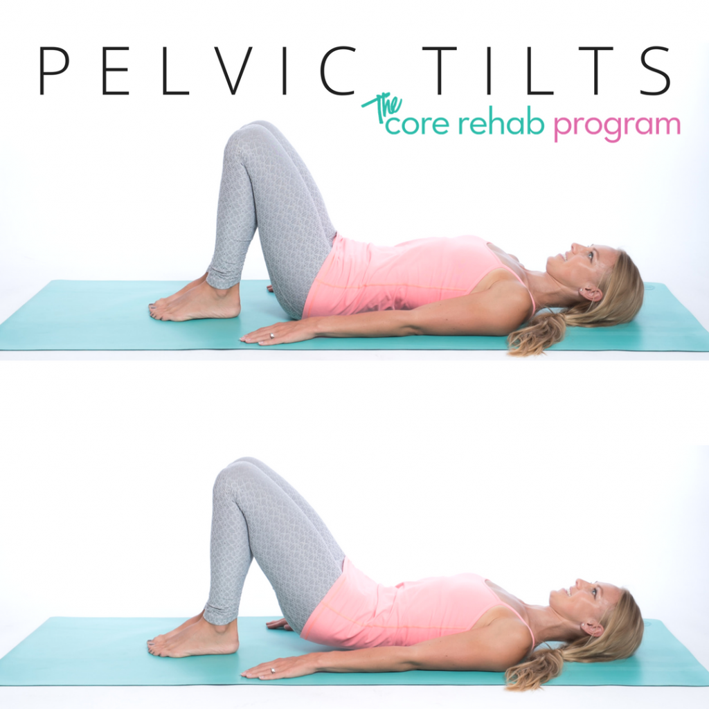 picture of pelvic tilts in prenatal fitness certification