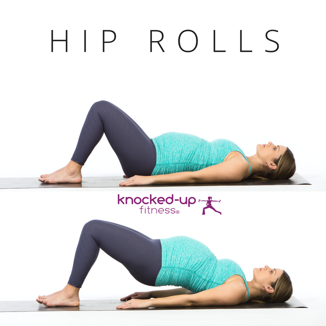 picture of hip rolls in prenatal fitness certification