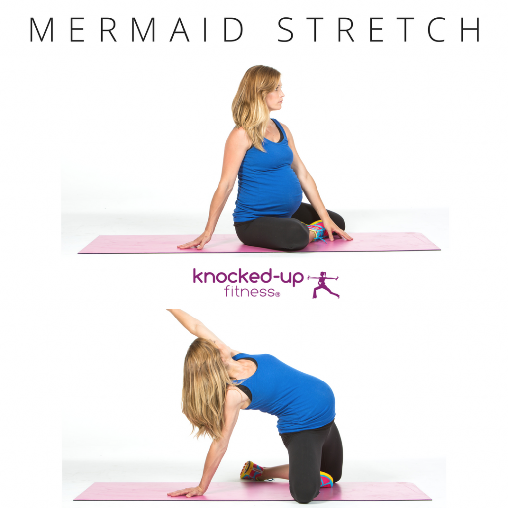 picture of mermaid stretch in prenatal fitness certification