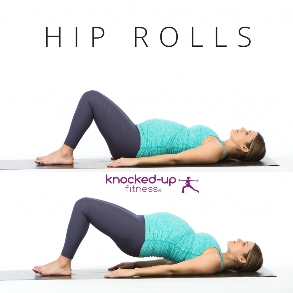 picture of hip rolls pregnancy stretch