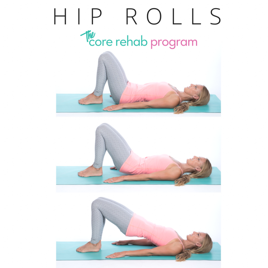 picture of hip rolls pregnancy stretches