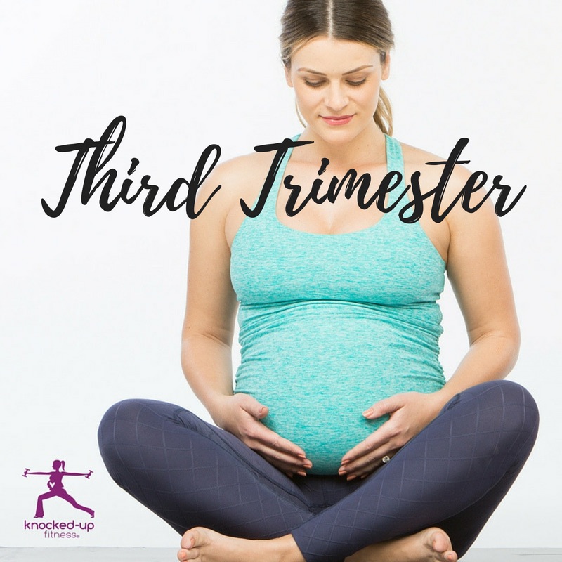 picture of woman doing pregnancy exercises at home third trimester