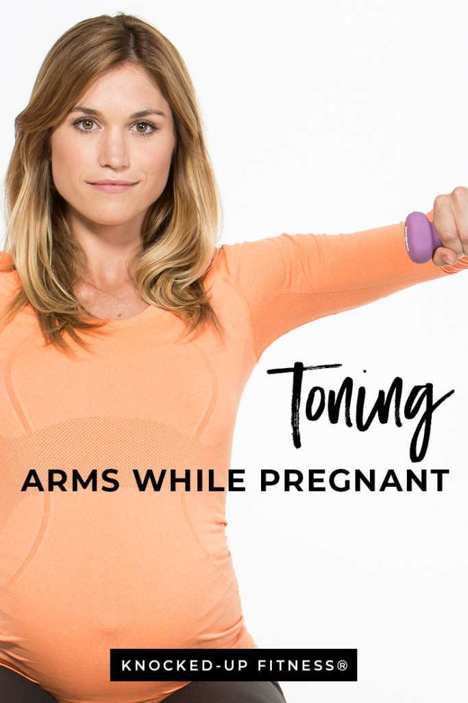 image of three pregnancy arm exercises