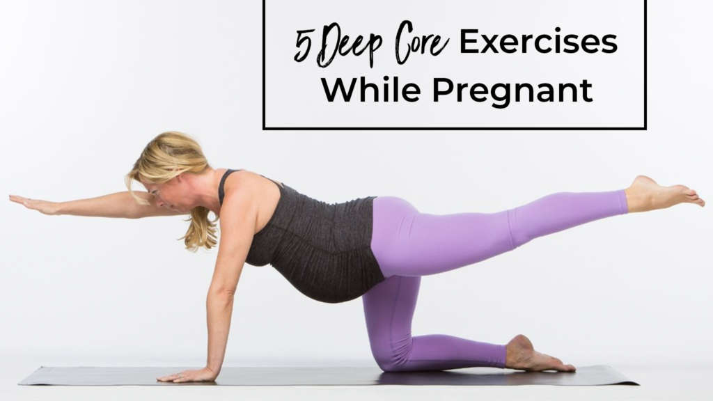 image of core exercises while pregnant
